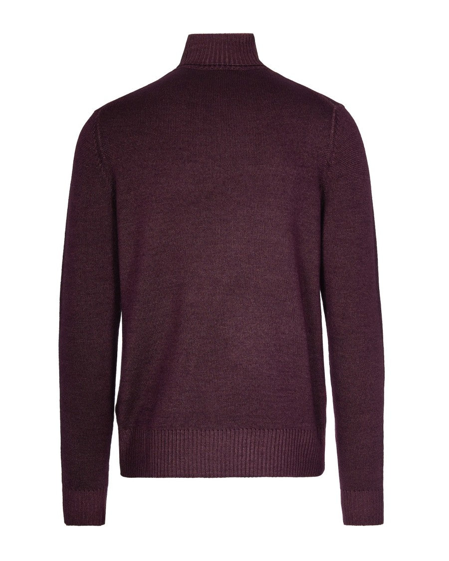 L.B.M. 1911 Virgin Wool Turtleneck Sweater With Ribbed Finishes