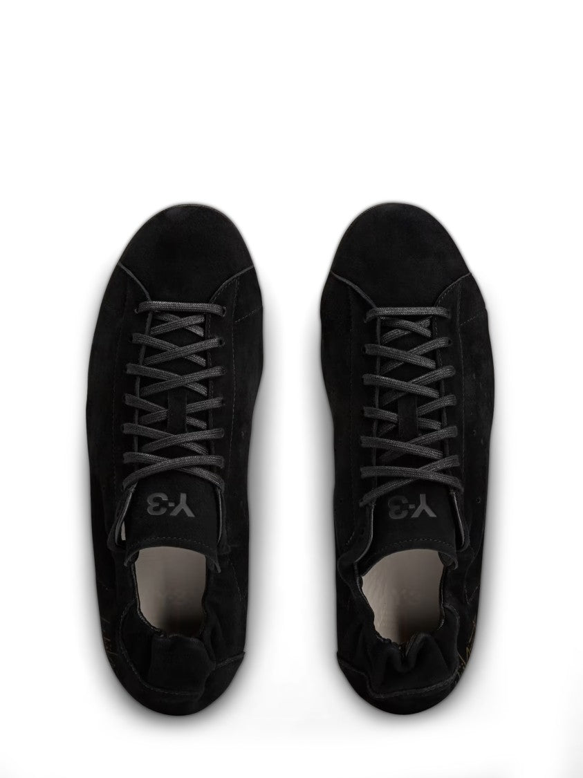 Y-3 Minimalist Black Sneakers With Soft Suede Finish