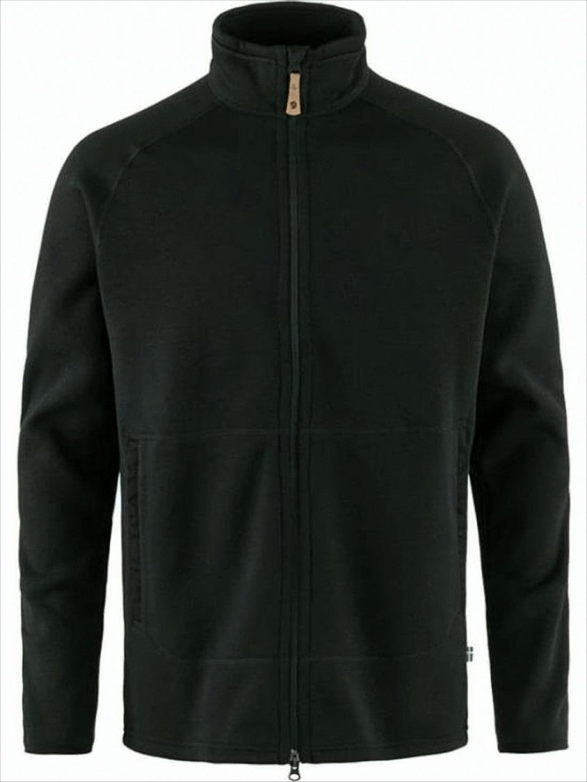 Fjallraven Kanken Minimalist Black Jacket With Full Front Zipper And Stand-Up Collar