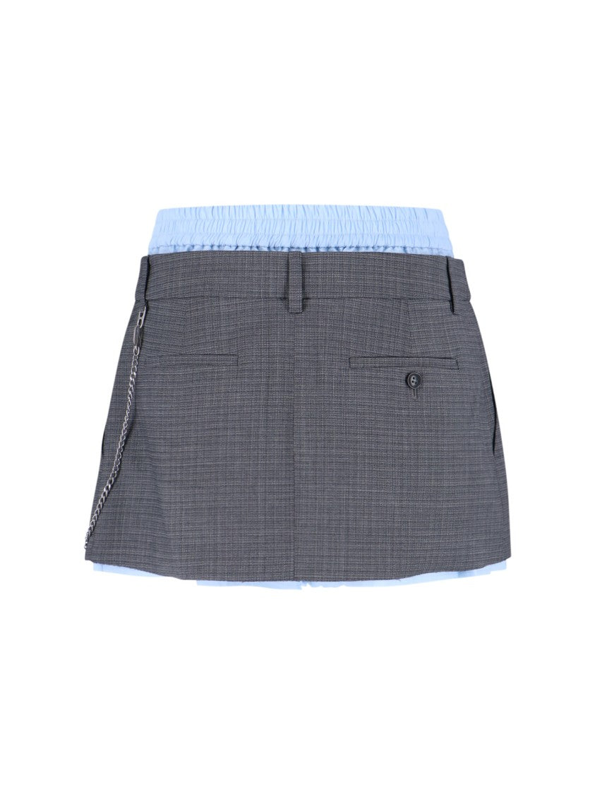 Alexander Wang Tailored Mini Skirt With Logo Patch