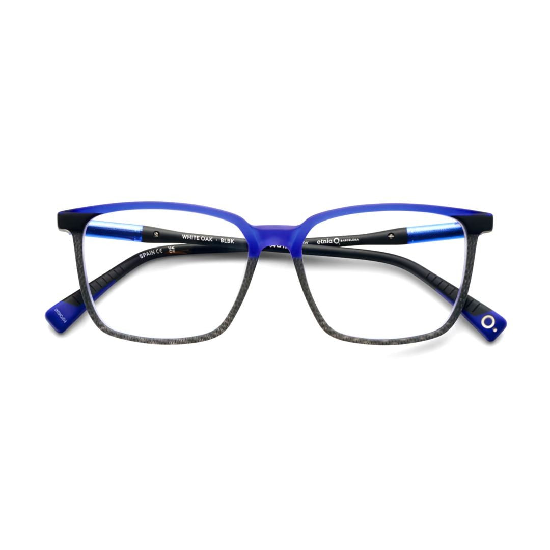 Etnia Barcelona White Oak Rectangular Eyeglass Frames In Vibrant Blue
