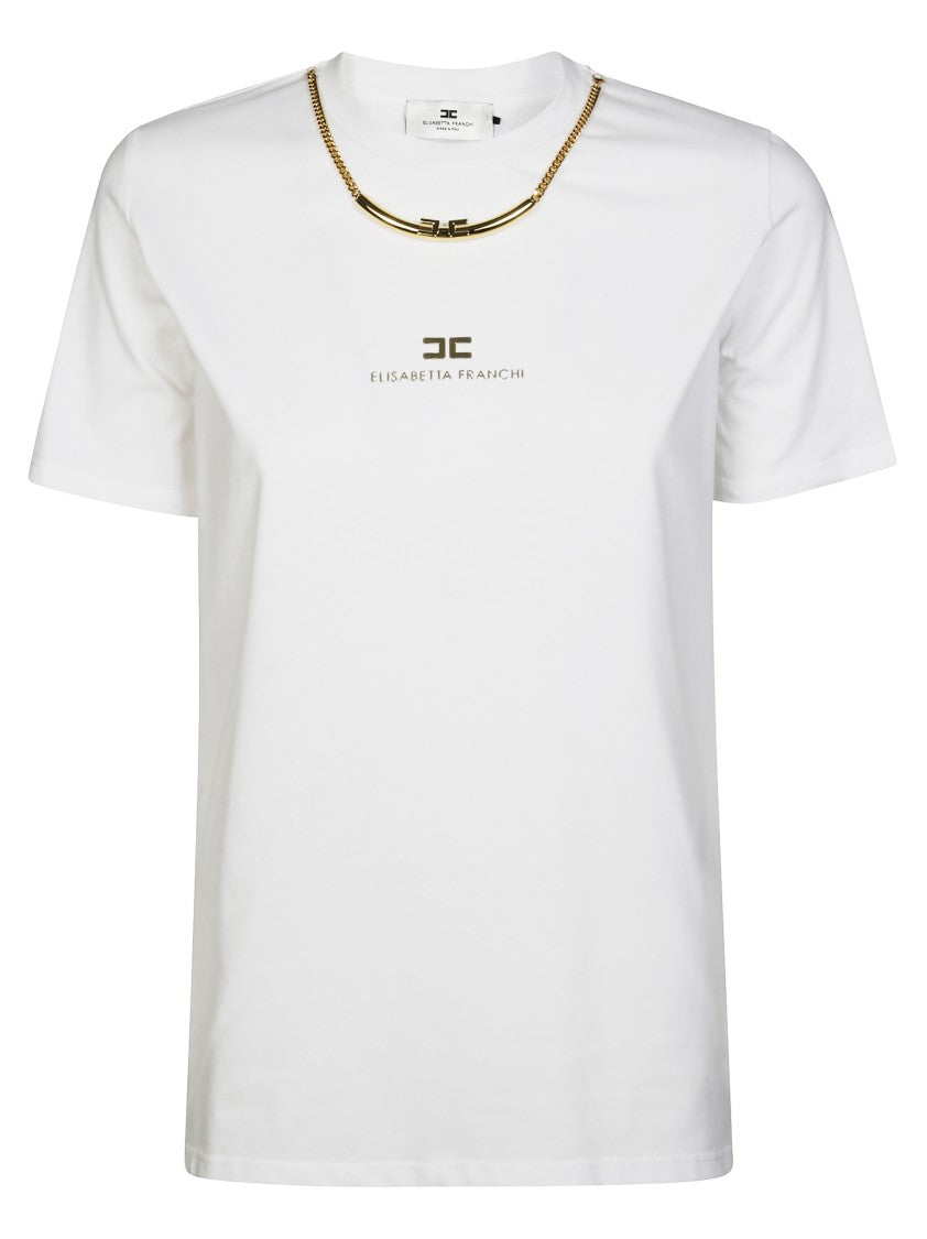 Elisabetta Franchi Neck Decor Sweater