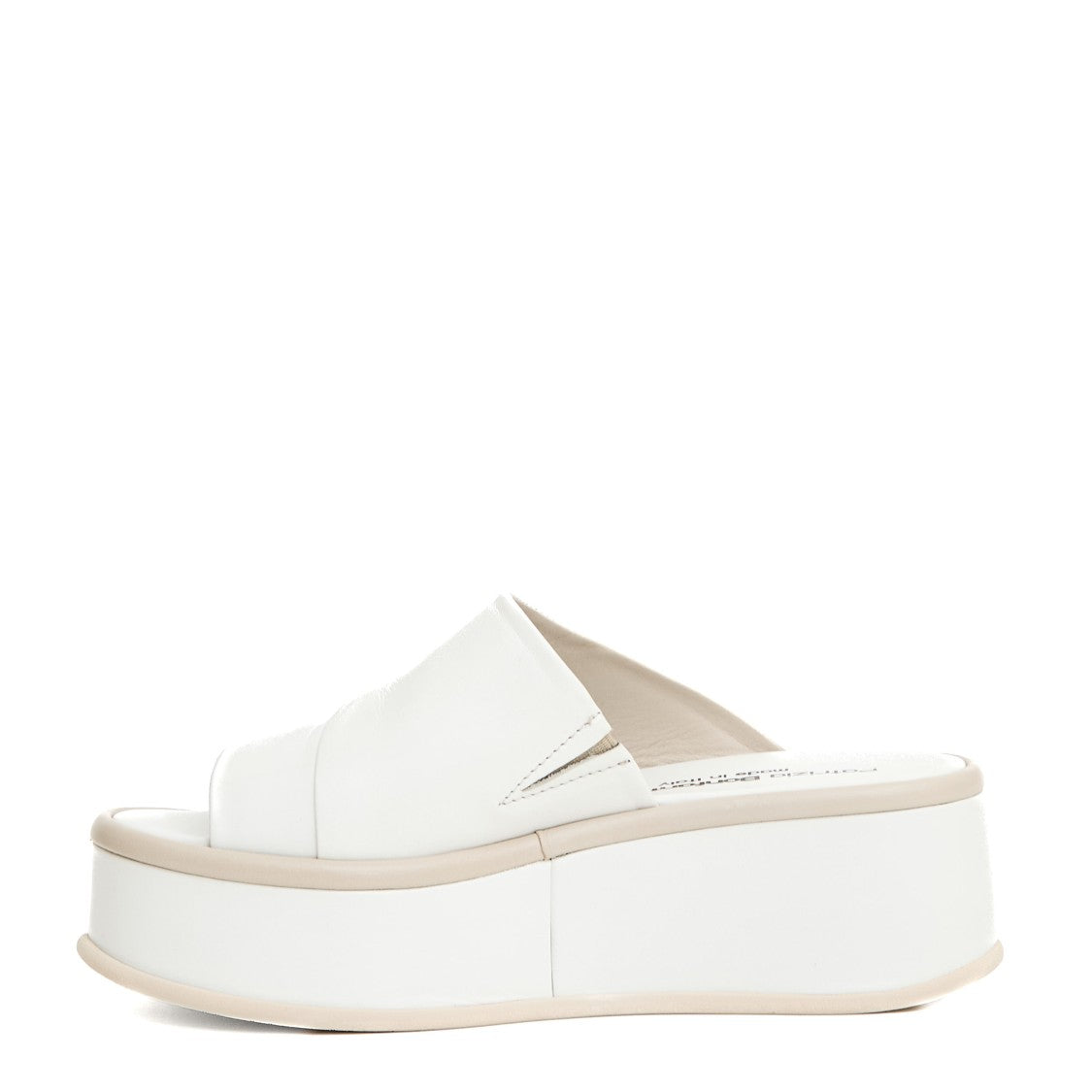 Patrizia Bonfanti 5Cm Wedge Slipper White Leather