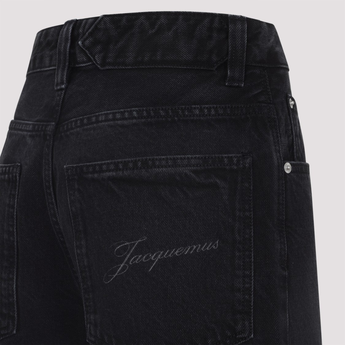 Jacquemus Le De-Nimes Large Black Cotton Jeans