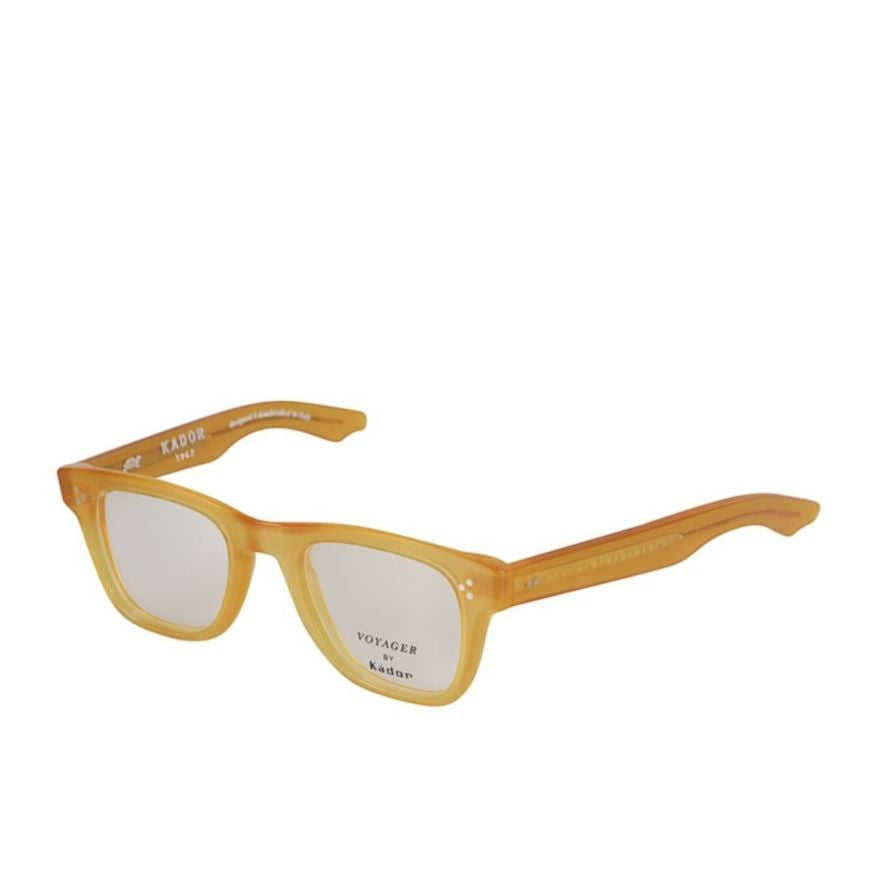 Kador Voyager 23 Translucent Amber-Yellow Rectangular Frame Sunglasses