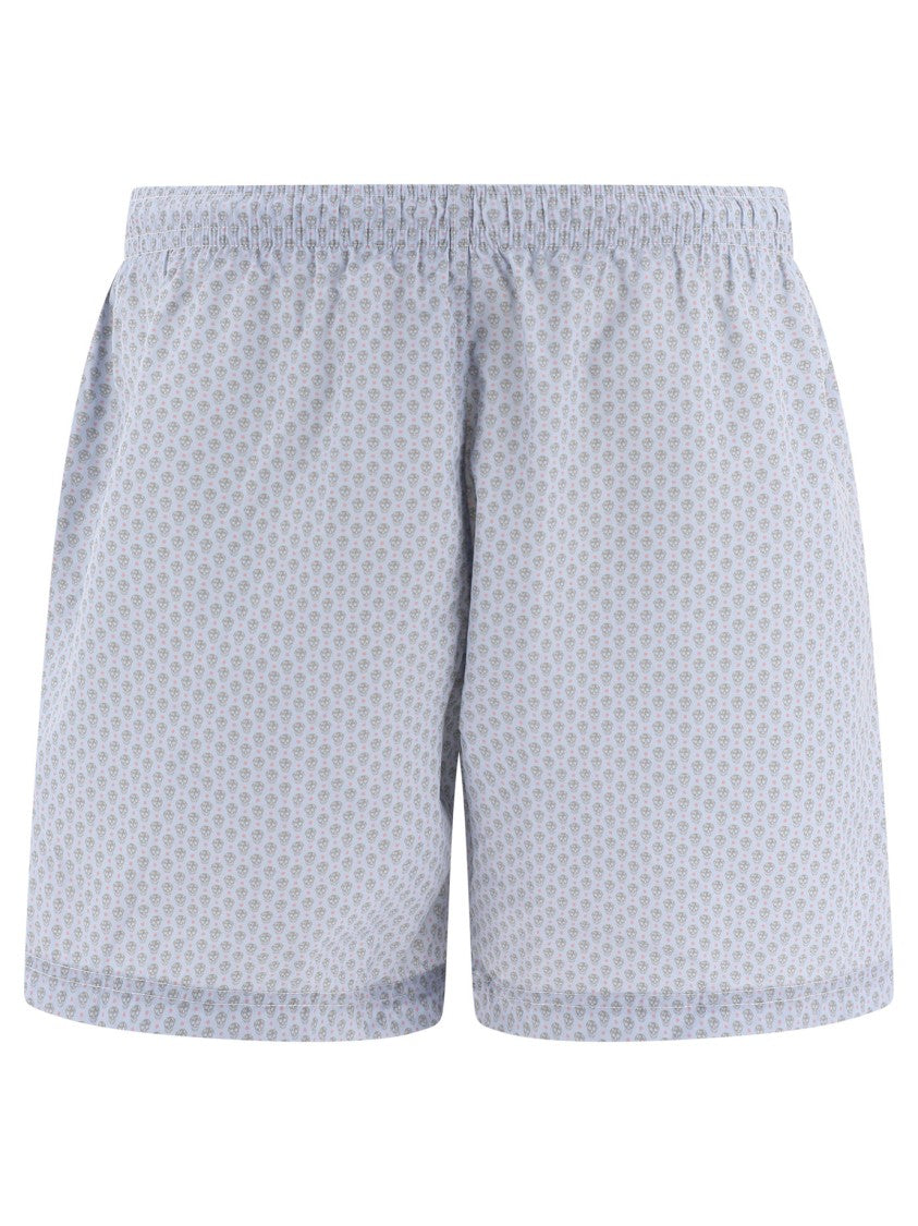 Alexander Mcqueen Light Blue Swim Shorts