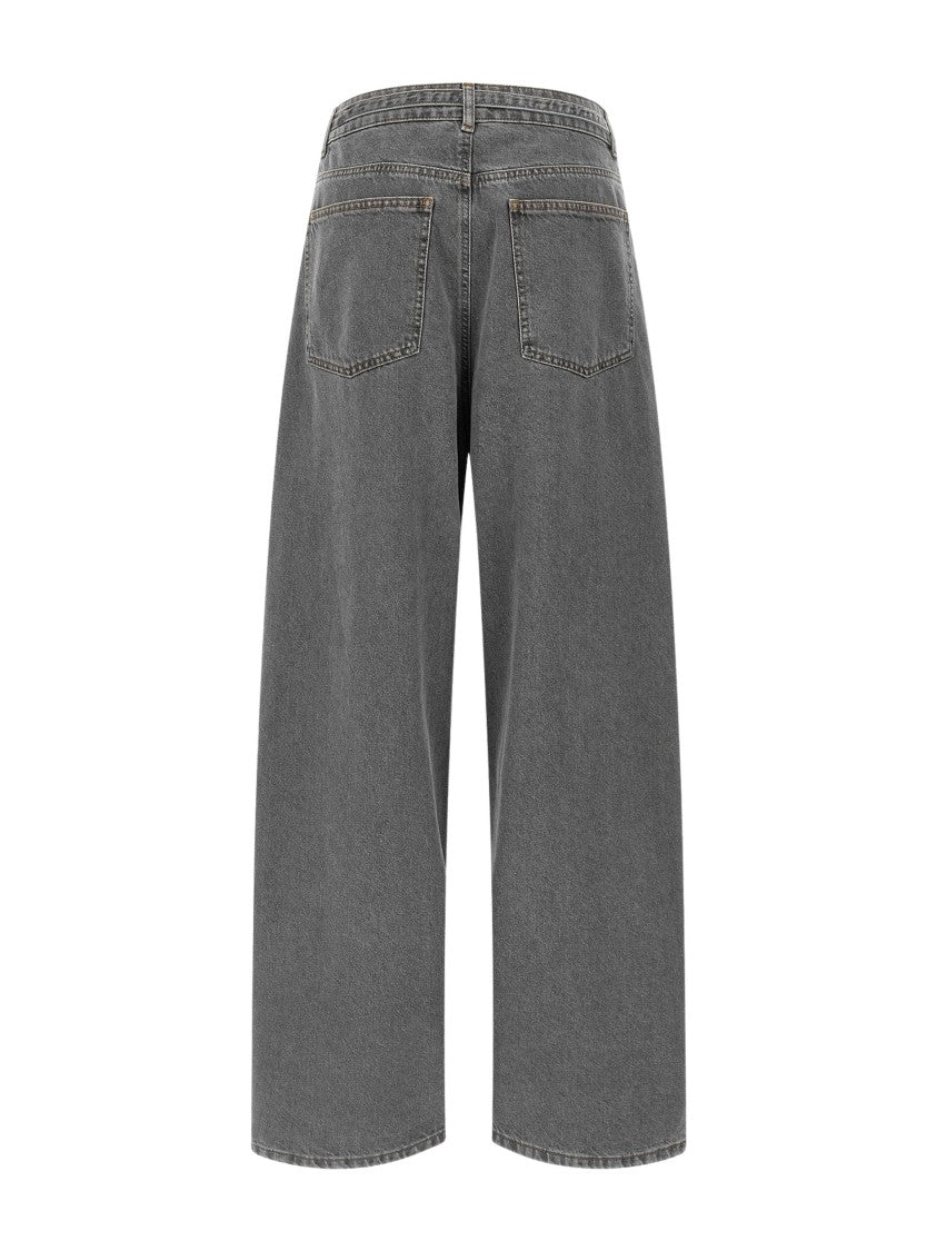 Twin-Set Anthracite Gray Seasonal Fit Belted Denim Jeans