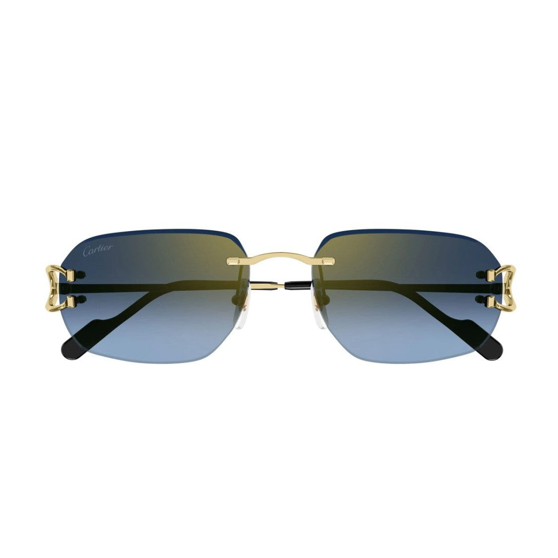 Cartier Gold Décor C Classique Ct0468s Rimless Geometric Sunglasses