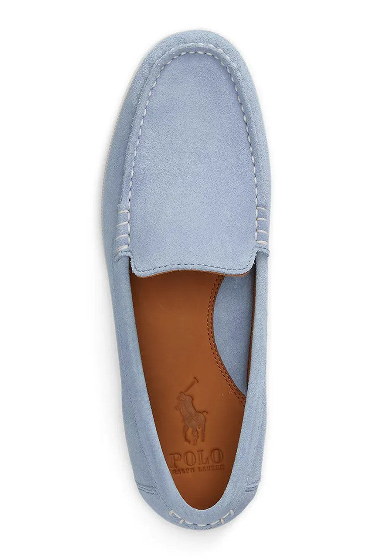 Polo Ralph Lauren Suede Loafers With Moccasin Toe And Detailed Stitching