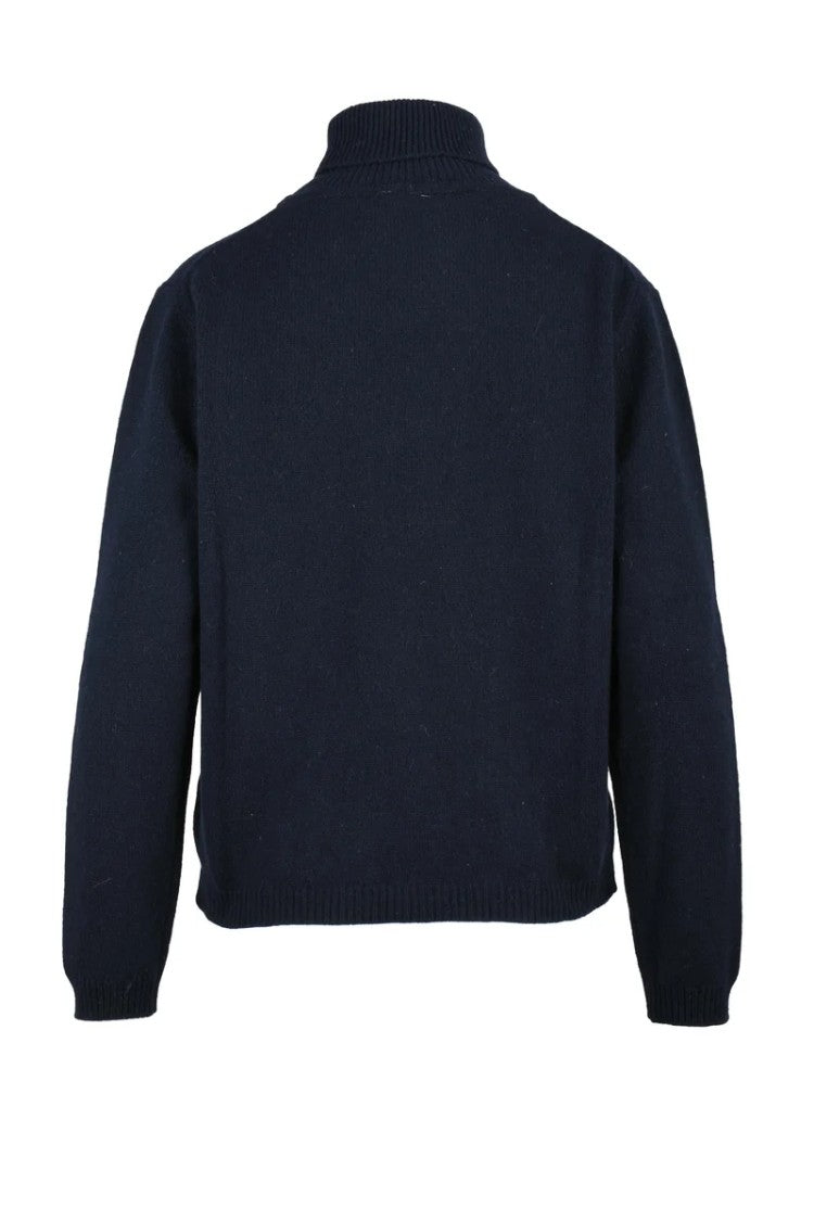 Re_Branded Midnight Blue Cashmere & Polyamide Turtleneck
