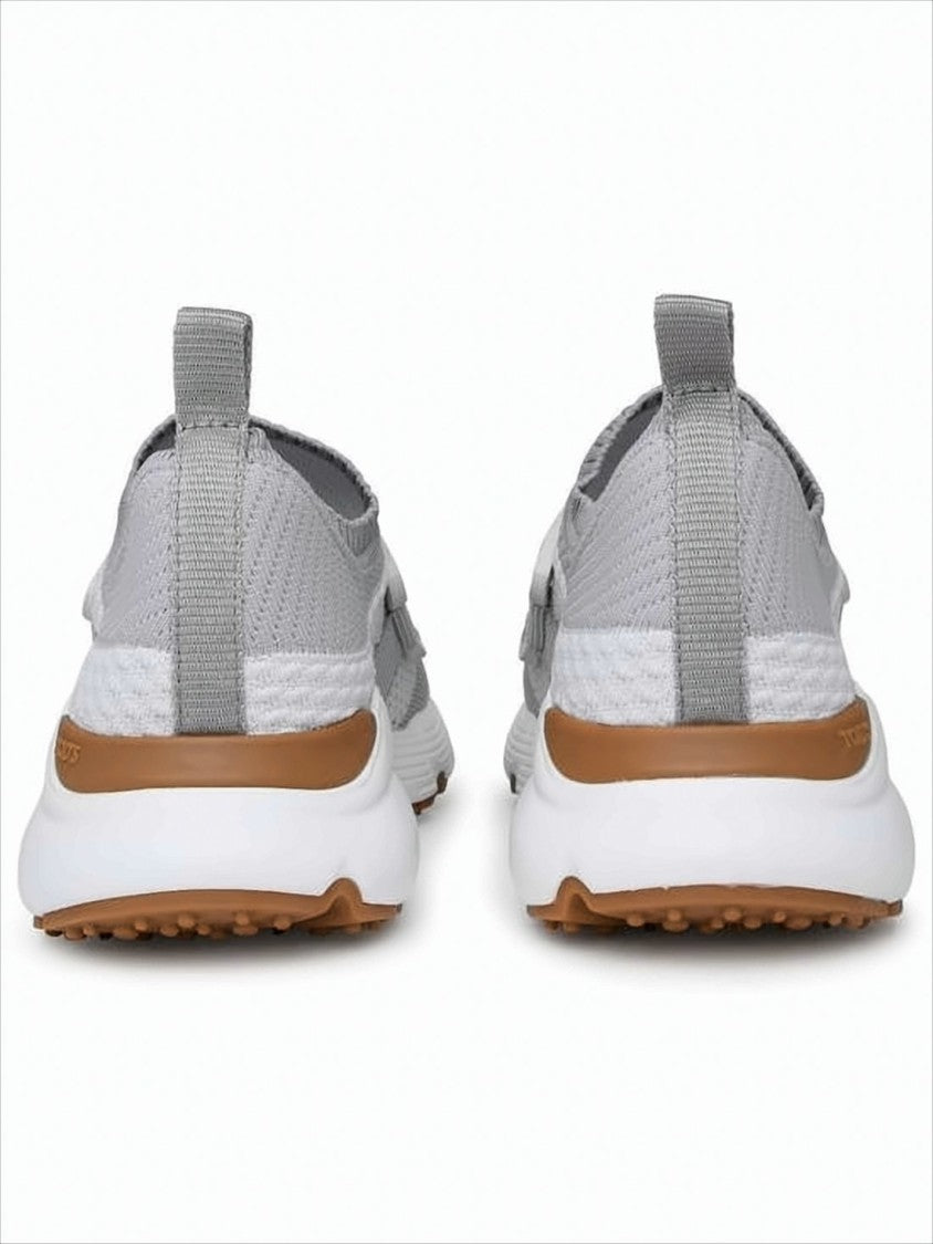 Tod's Light Grey Knit Sneakers With Sock-Like Fit
