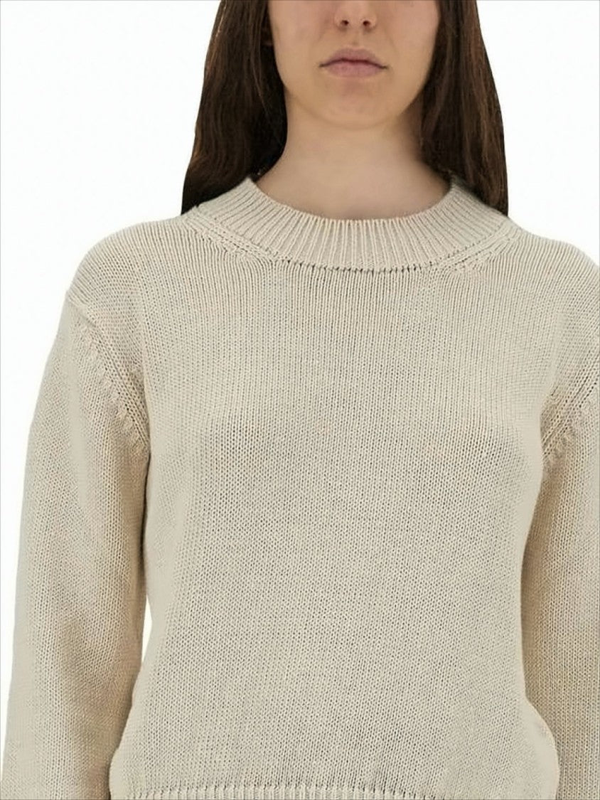 Margaret Howell Textured Linen-Cotton Sweater With Round Neckline