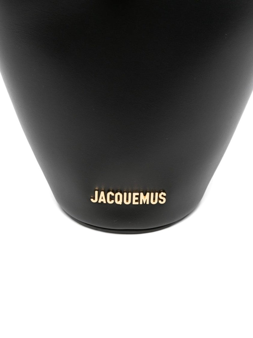 Jacquemus Black Asymmetrical Gold Ring Detail Bag