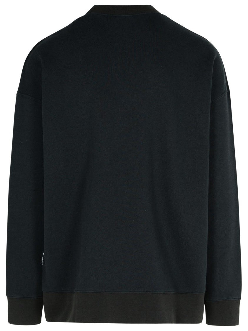 Palm Angels Palms Pencil' Black Cotton Sweatshirt