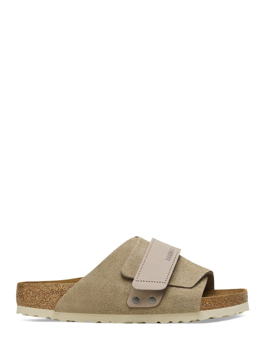 Birkenstock Minimalist Taupe Nubuck Sandals With Adjustable Strap