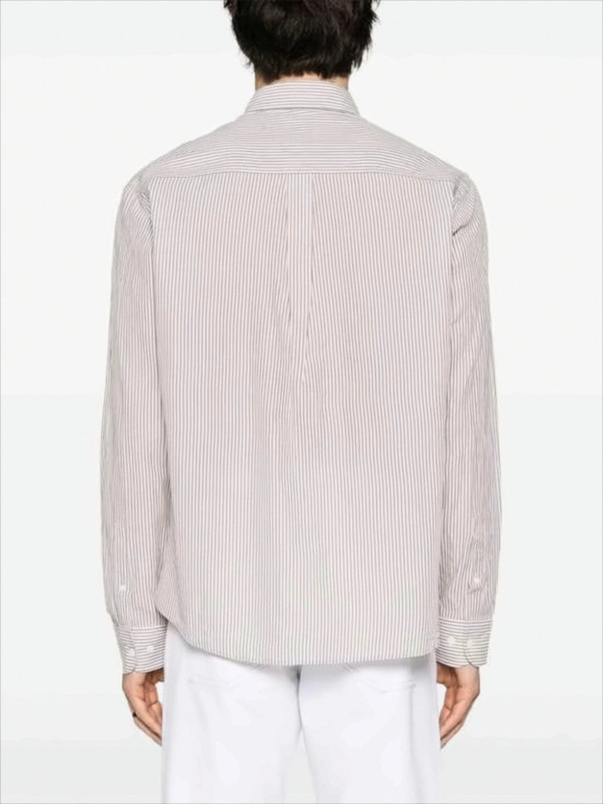 Isabel Marant Vertical Striped Long-Sleeve Shirt With Classic Collar