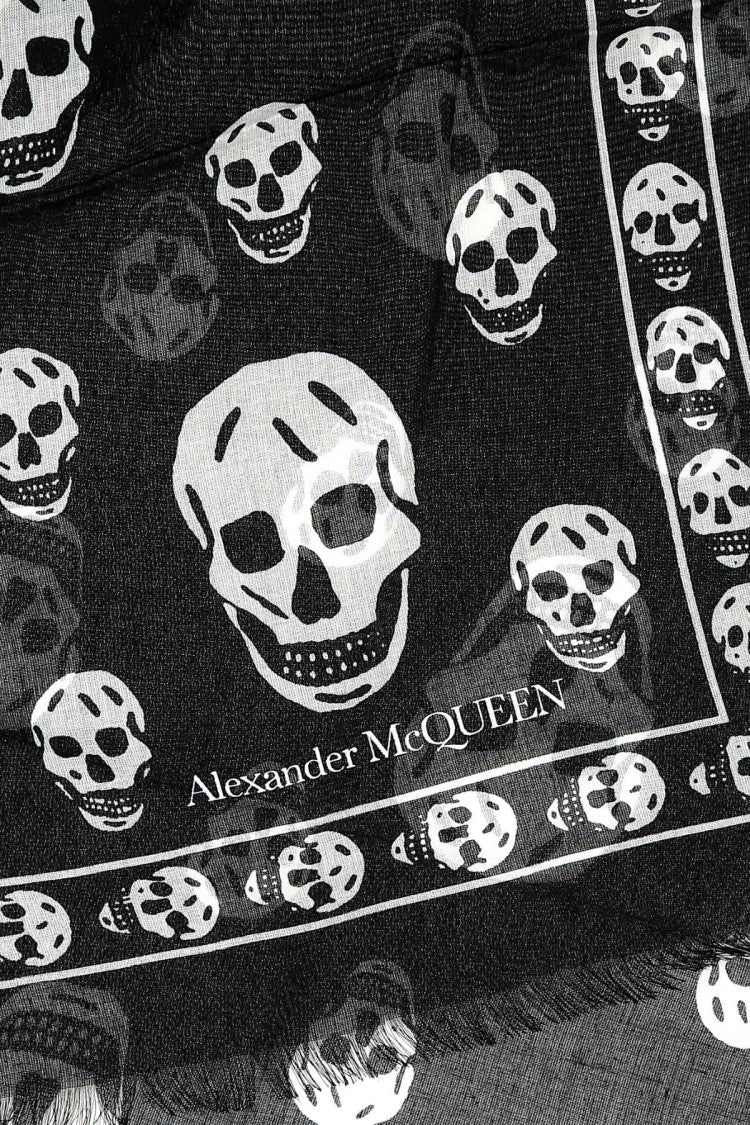 Alexander Mcqueen Printed Chiffon Foulard