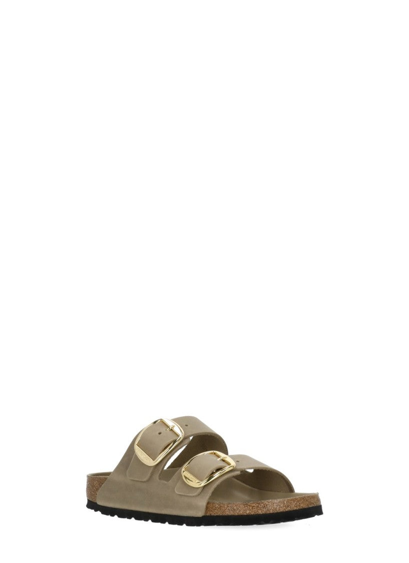 Birkenstock Beige Arizona Big Buckle Leather Sandals