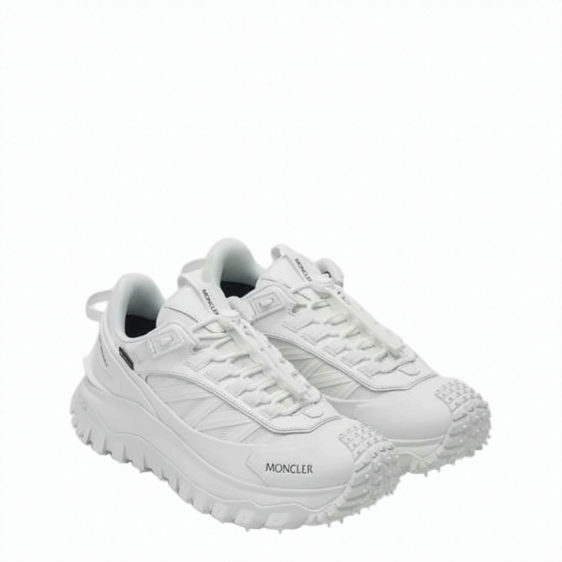 Moncler Chunky White Sneakers With Rugged Sole