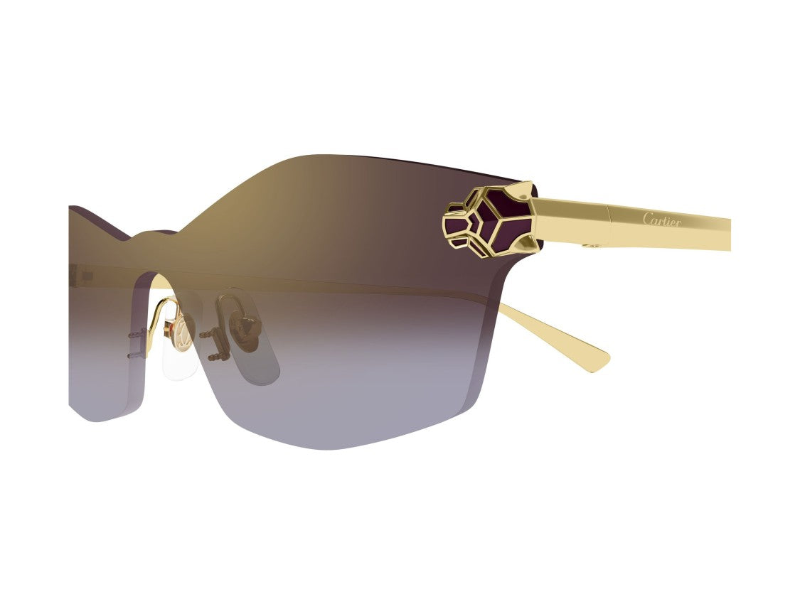 Cartier Gold Ct0678s Rimless Gradient Sunglasses