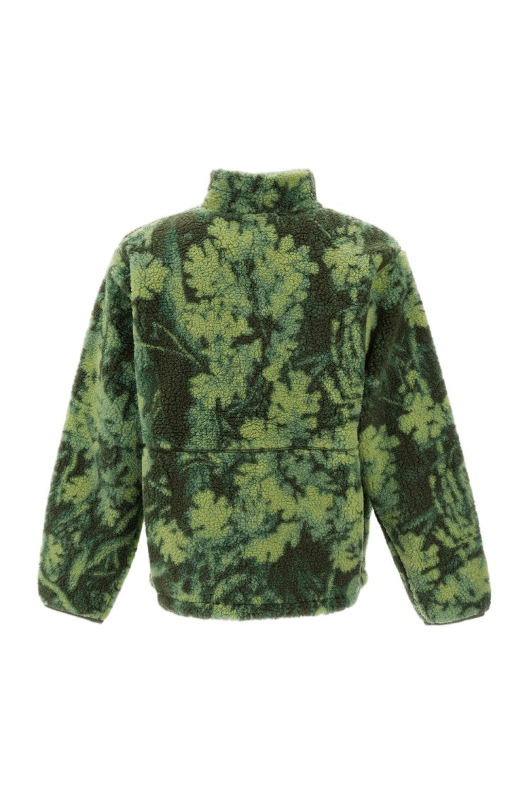 The North Face Multicolor Green Extreme Pile Fleece Camouflage Jacket