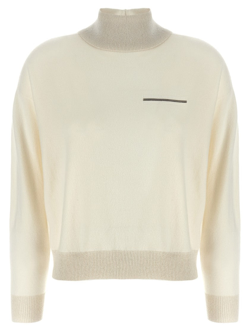Peserico Lurex Details Turtleneck Sweater