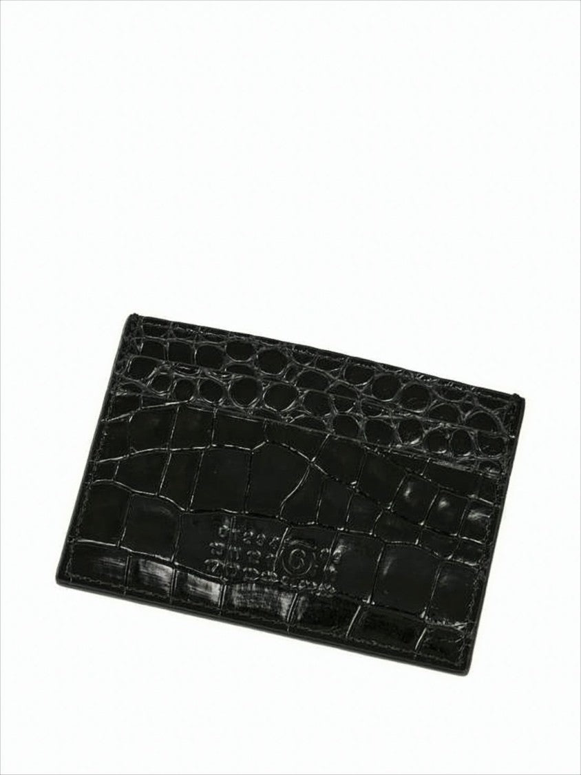 Mm6 By Maison Margiela Crocodile-Embossed Calf Leather Cardholder
