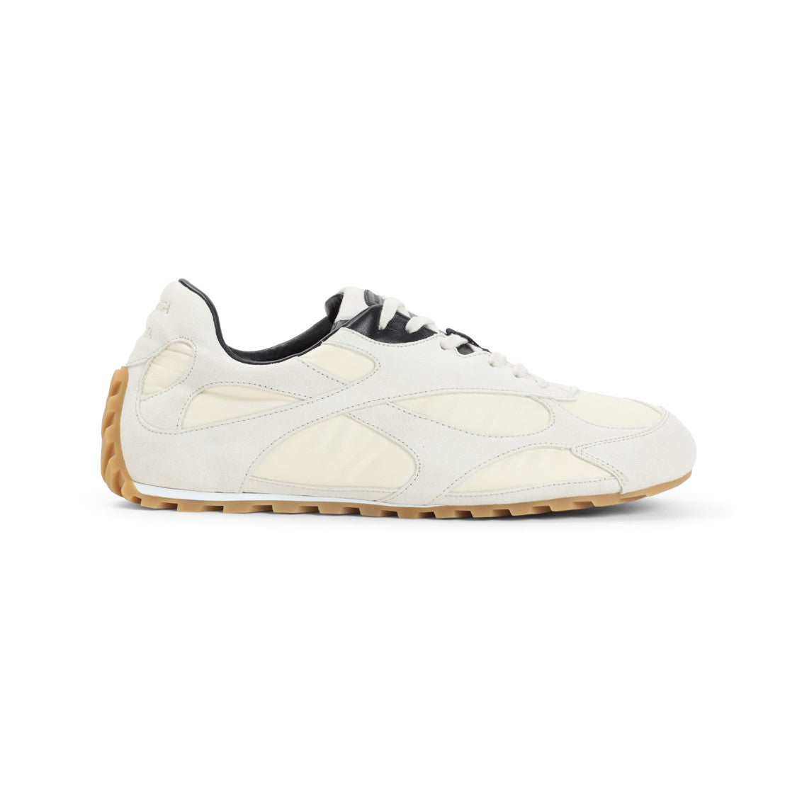 Bottega Veneta Sea Salt White Suede Leather Flash Orbit Sneakers