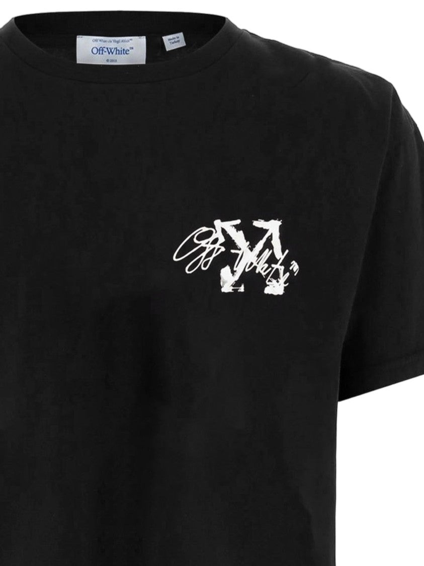 Off-White Stroke 2 Arrow Graphic Print Cotton T-Shirt