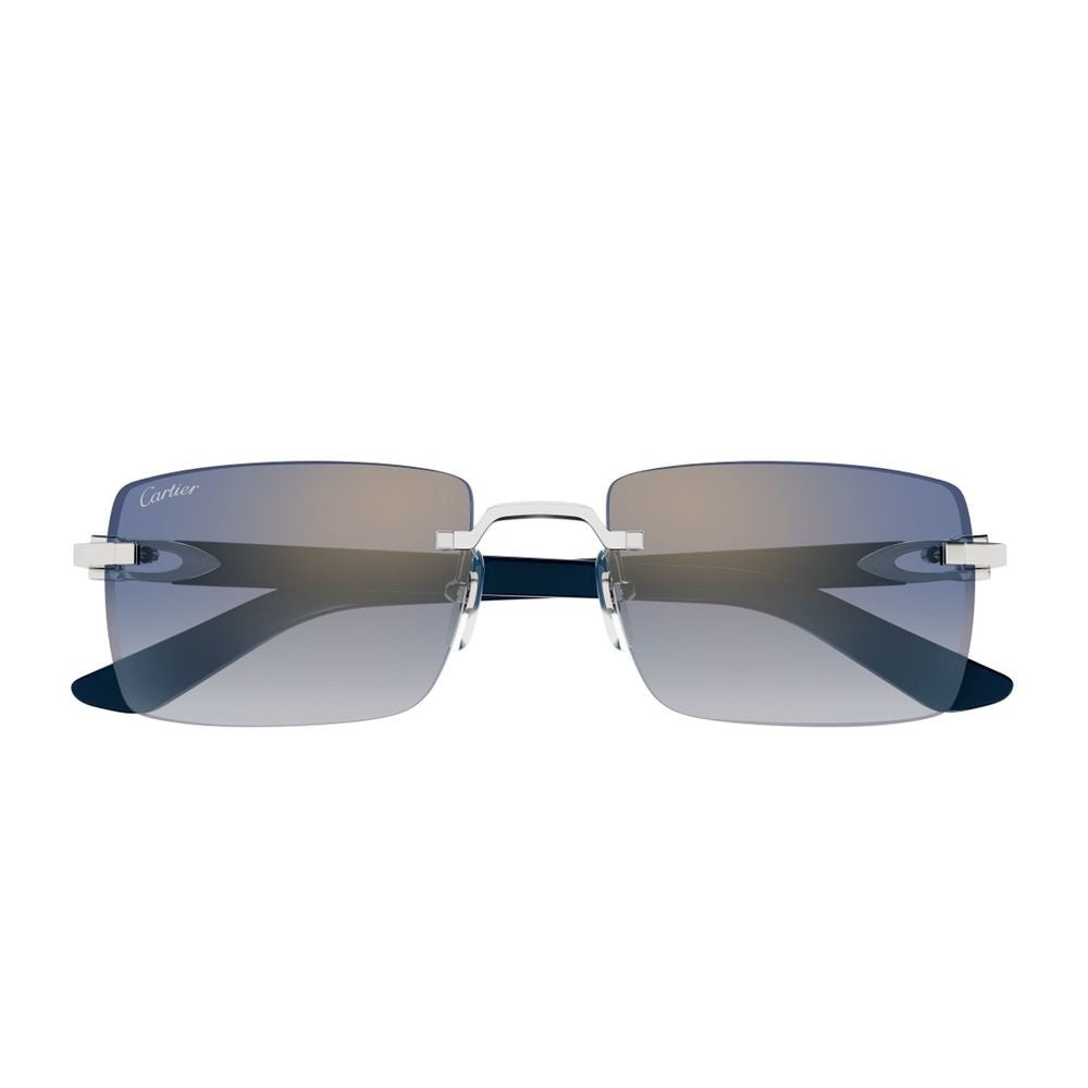Cartier Ct0579s Décor C Allongé De Rimless Rectangular Sunglasses