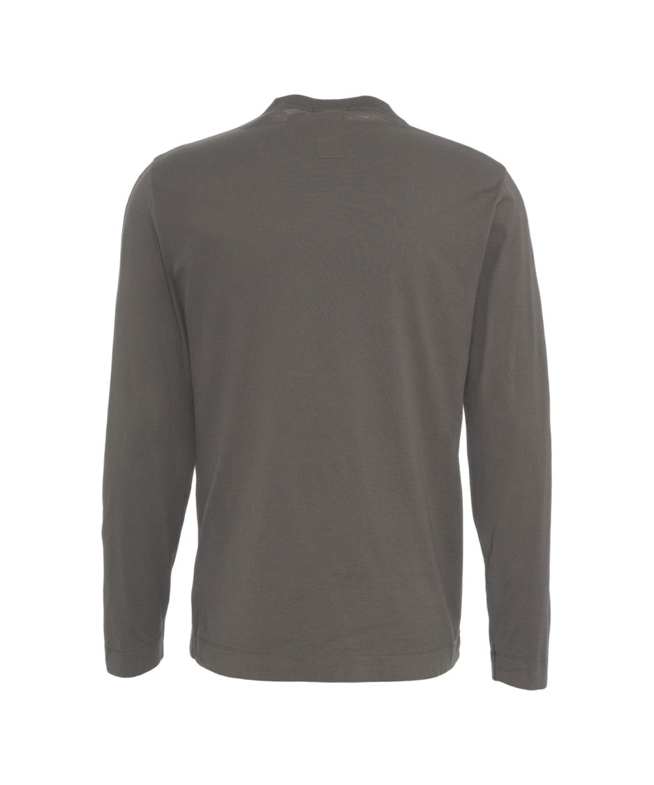 Transit Long-Sleeve Cotton T-Shirt With Classic Round Neckline