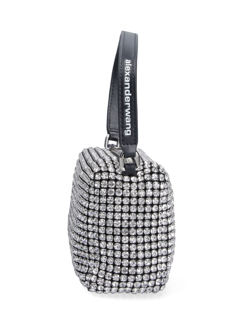Alexander Wang Black Medium Heiress Crystal Shoulder Bag