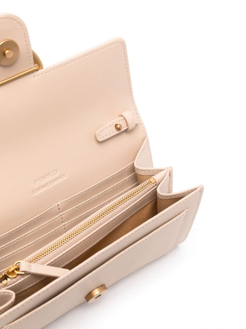 Pinko Rectangular Clutch Bag With Gold-Tone Metal Clasp