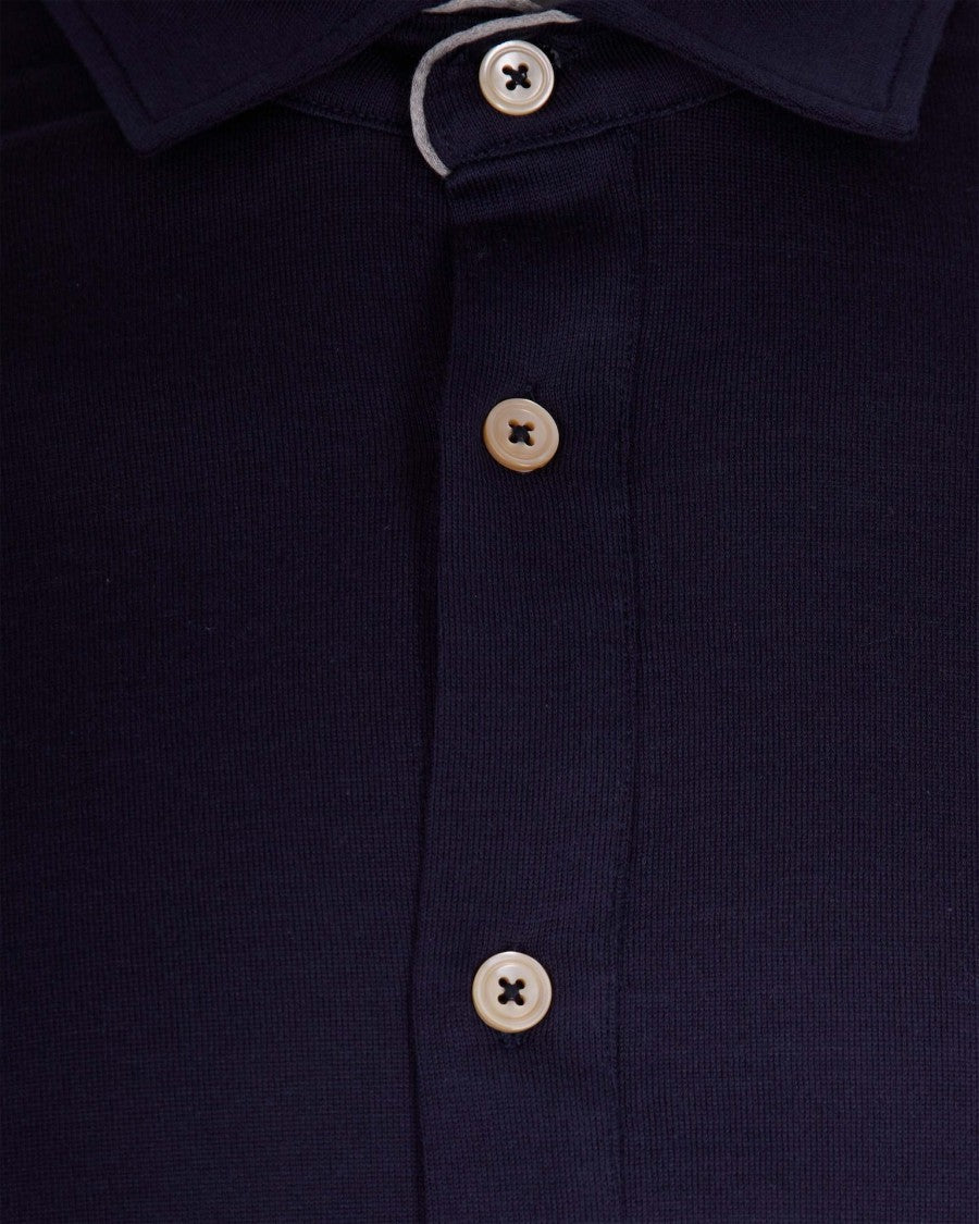 Eleventy Navy Blue Jersey Shirt