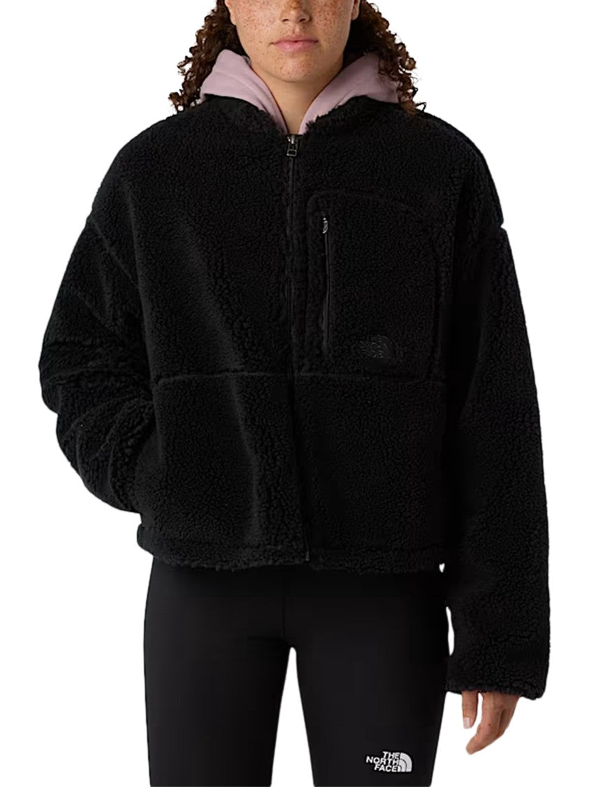 The North Face Plush Textured Pile Jacket With High Collar
