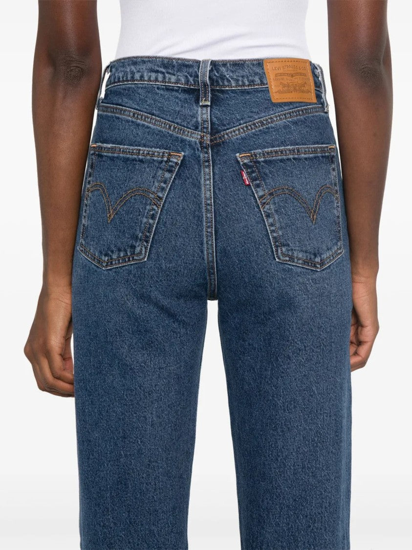 Levi's Ribcage Straight Ankle Raw Edge Jeans