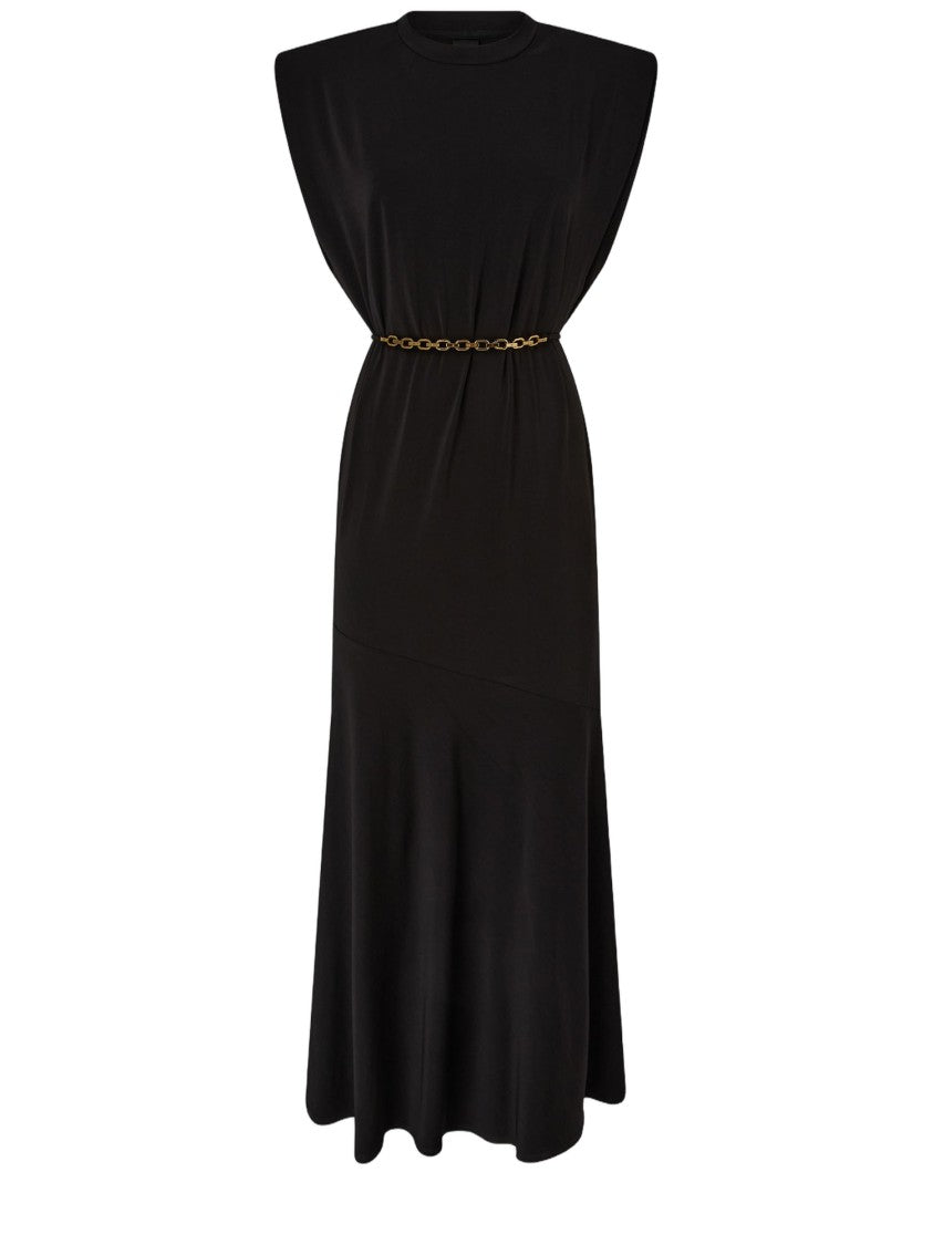 pinko evening dresses Pinko Draped Satin-Finish Maxi Dress - Green - 35% Off