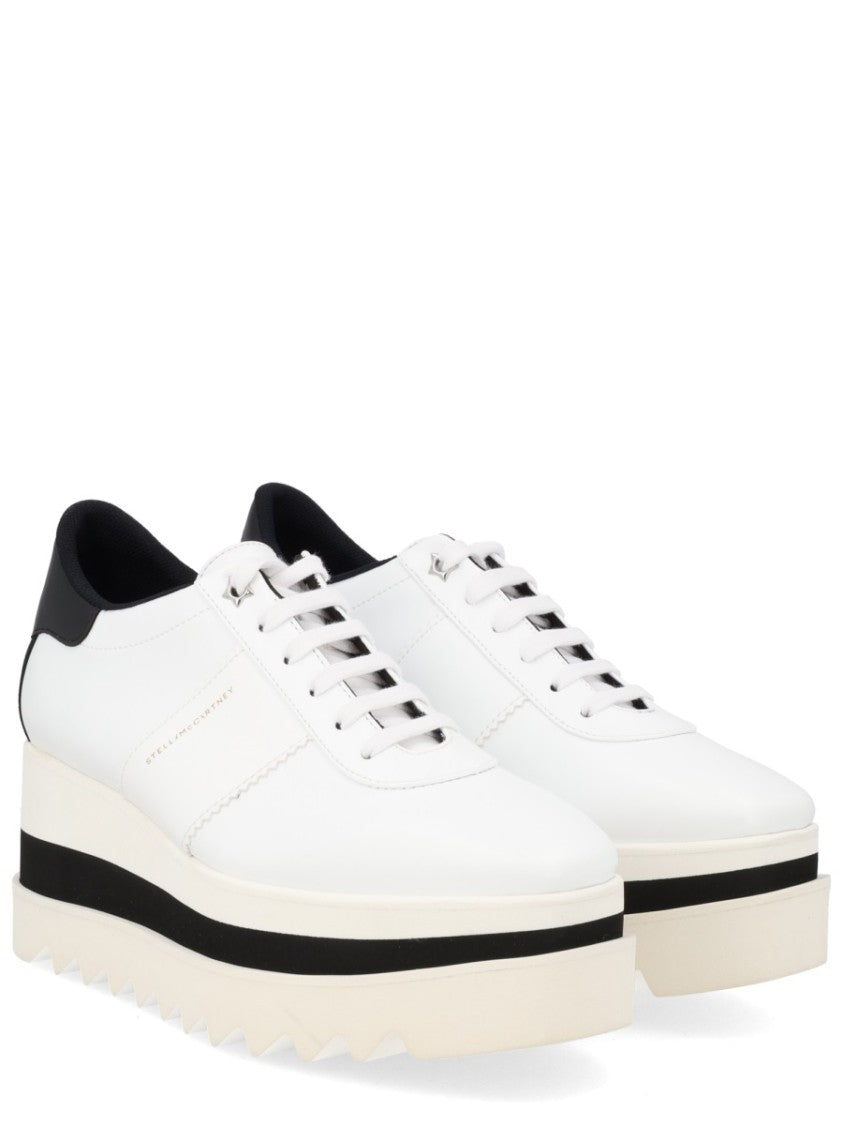 Stella Mccartney Sneak Elyse White Layered Platform Sneakers