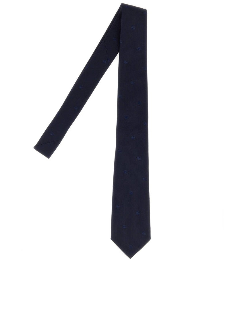 Gucci Navy Tie Running Out Necktie