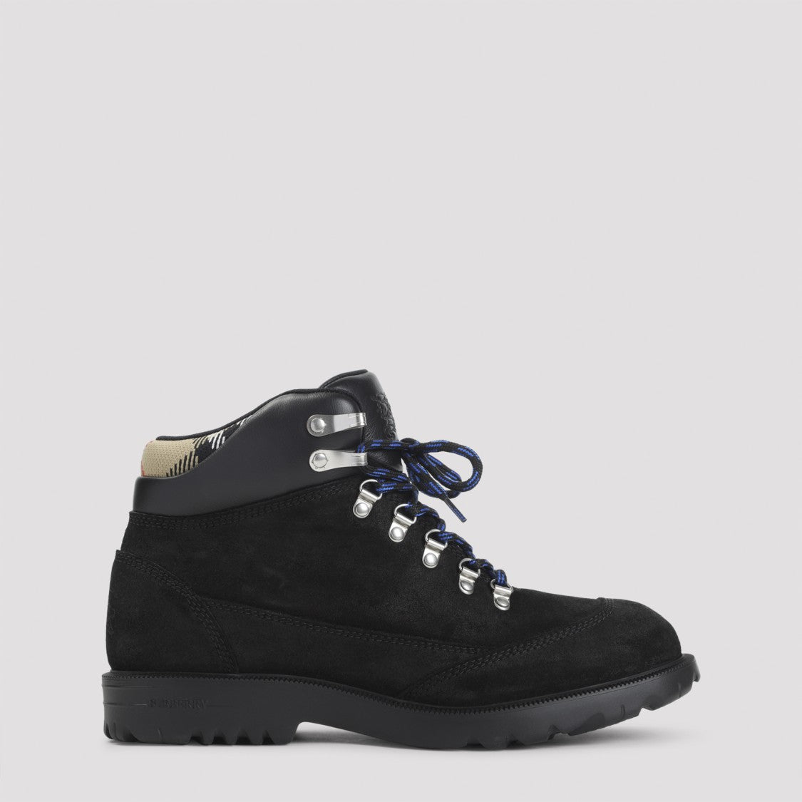 Burberry Rugged Black Suede Ankle Boots