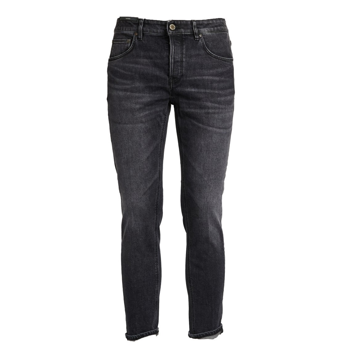 Pt Regular Fit Stretch Black Denim Jeans With Contrast Stitching