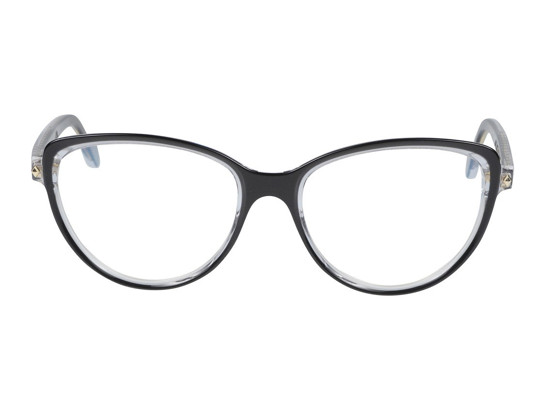 Kador Black Melany Glamour-V Glossy Cat-Eye Eyeglasses