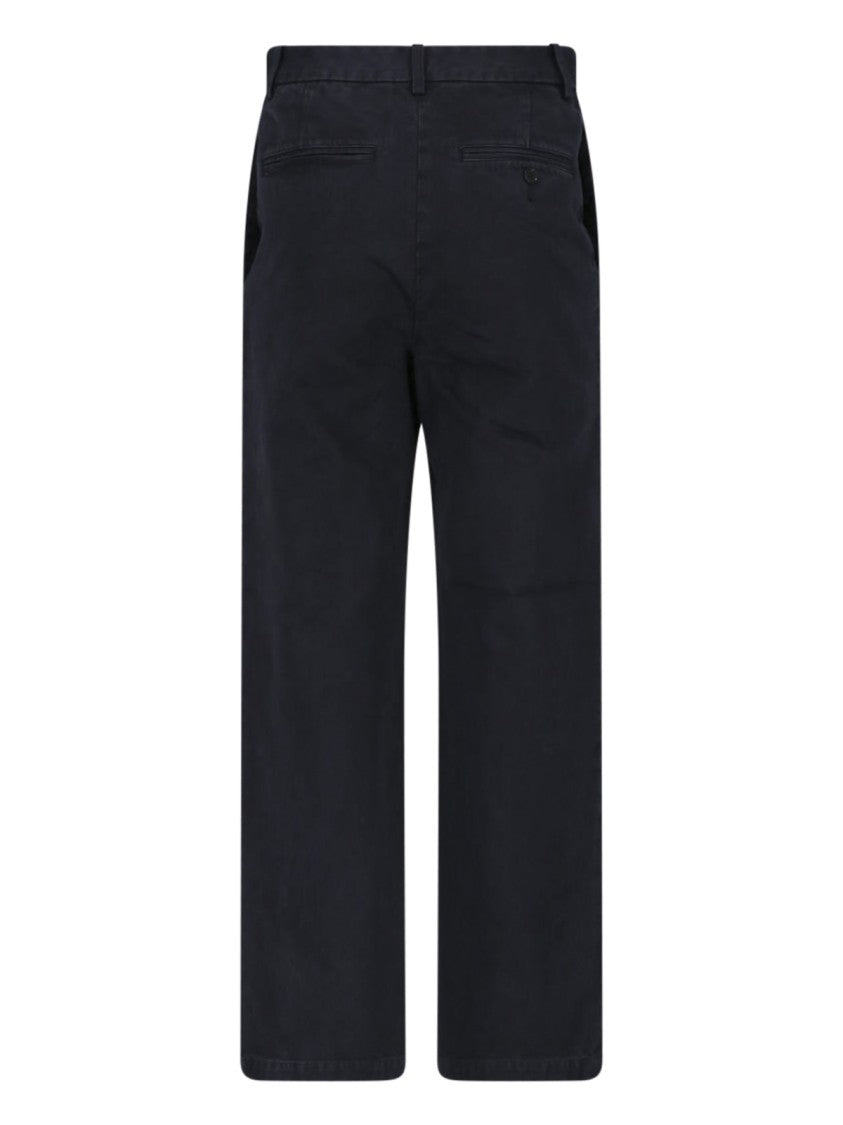 Auralee Black Straight-Leg Mid-Rise Tailored Trousers