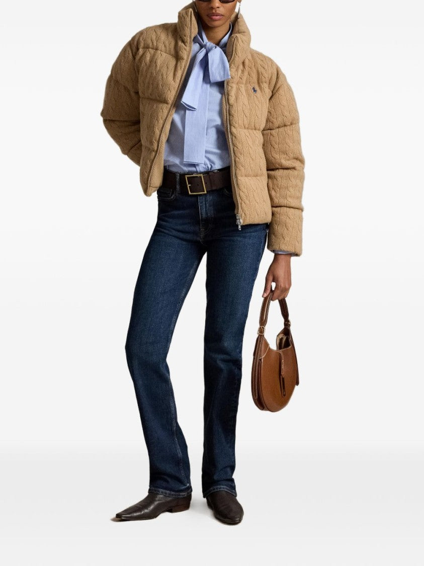 Polo Ralph Lauren Quilted Cropped High-Collar Jacket