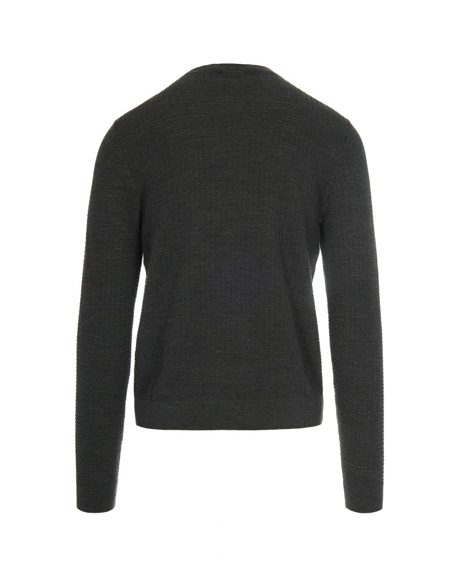 Emporio Armani Dark Grey Virgin Wool Sweater