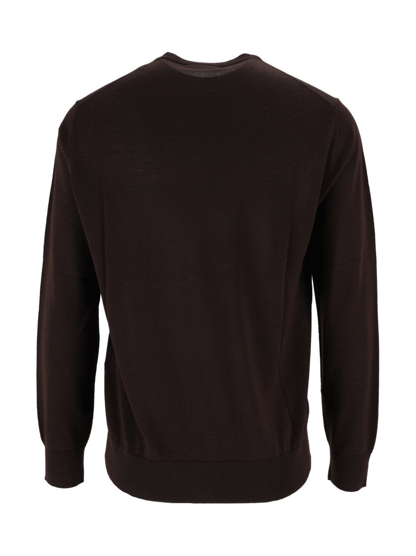 Ballantyne Brown Wool Round-Neck Sweater