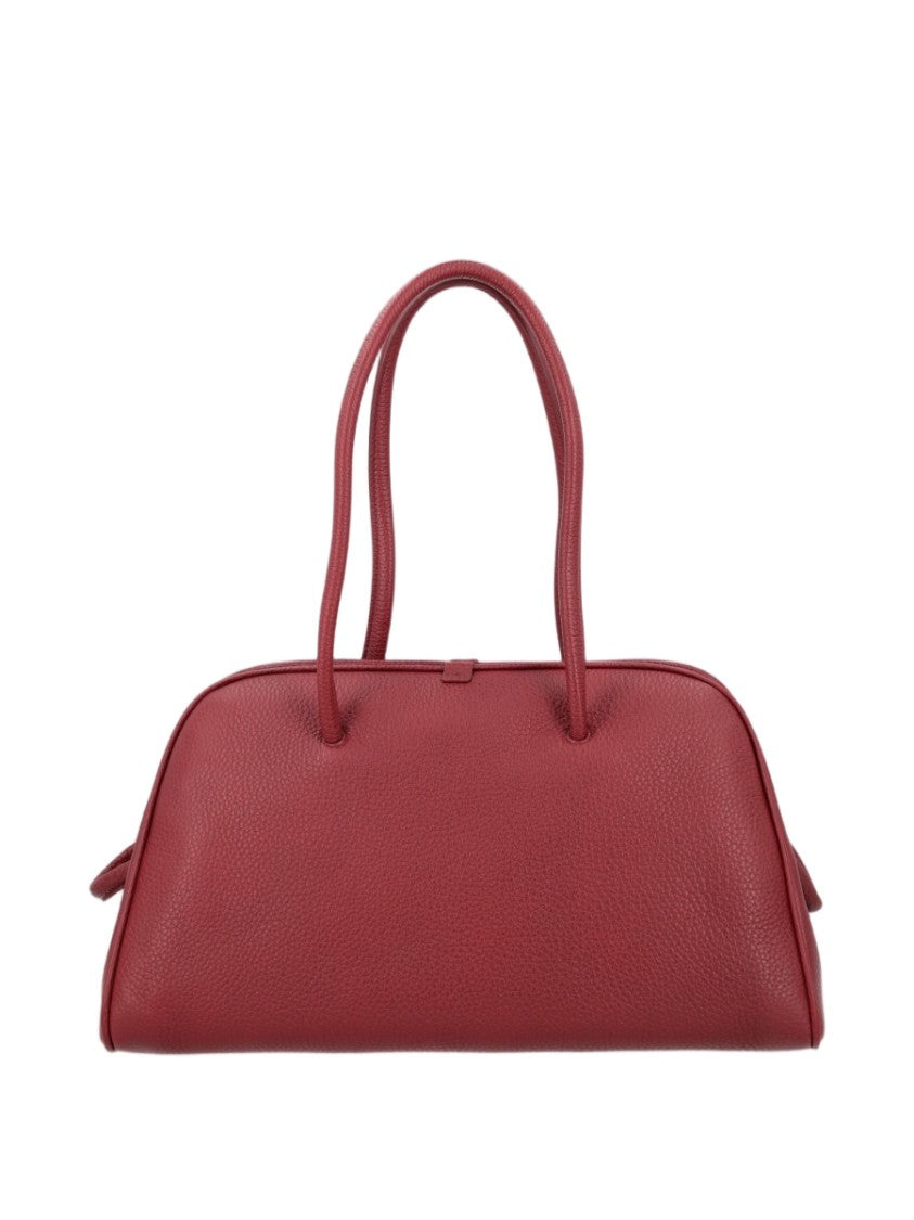 Jacquemus Bordeaux Calf Leather-Blend Knotted Shoulder Bag