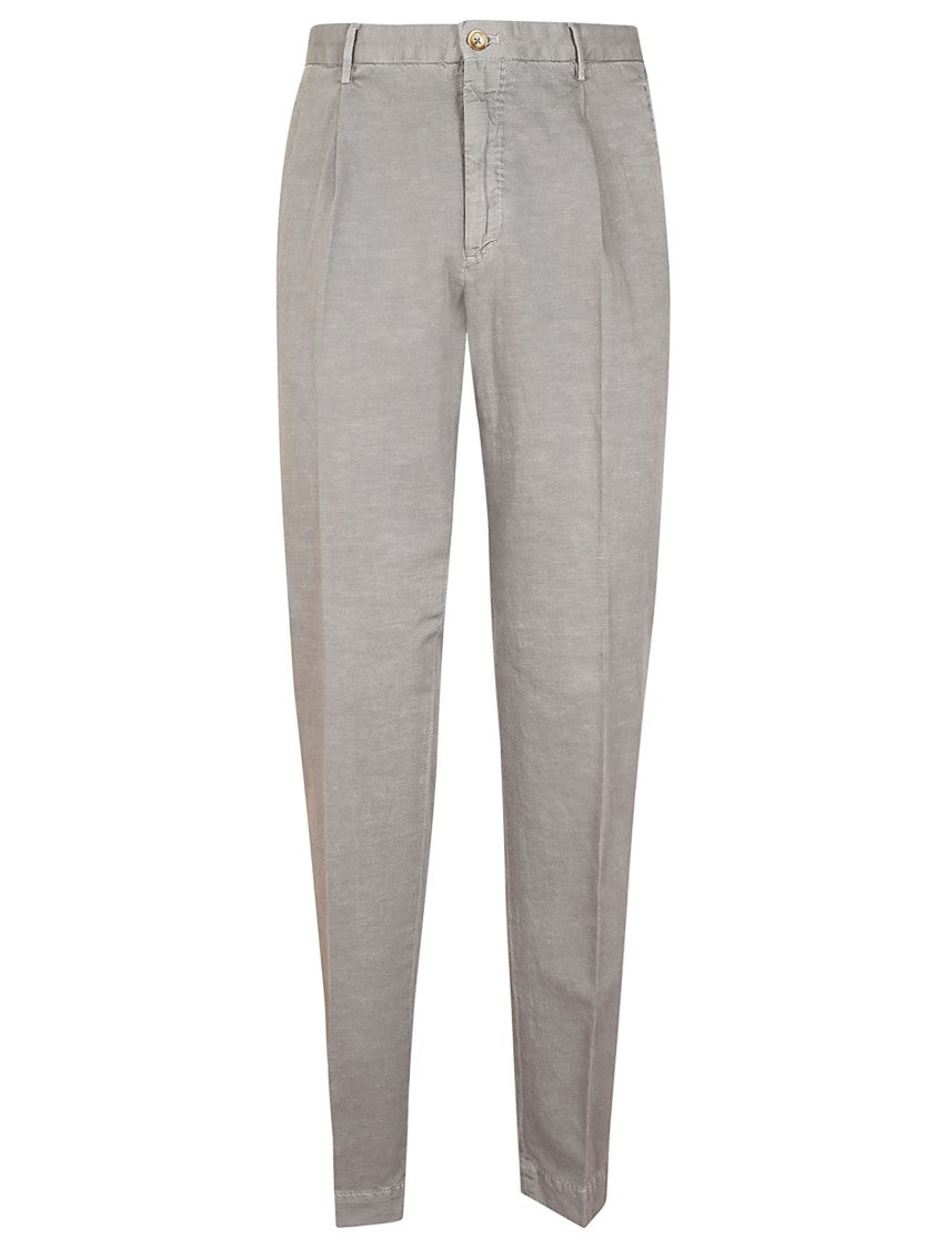 Incotex Tailored Cotton Trousers With Subtle Pleats