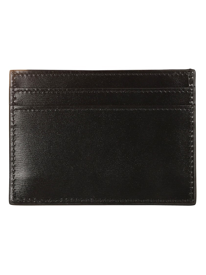 Saint Laurent Calfskin Leather Wallet With Embossed Logo