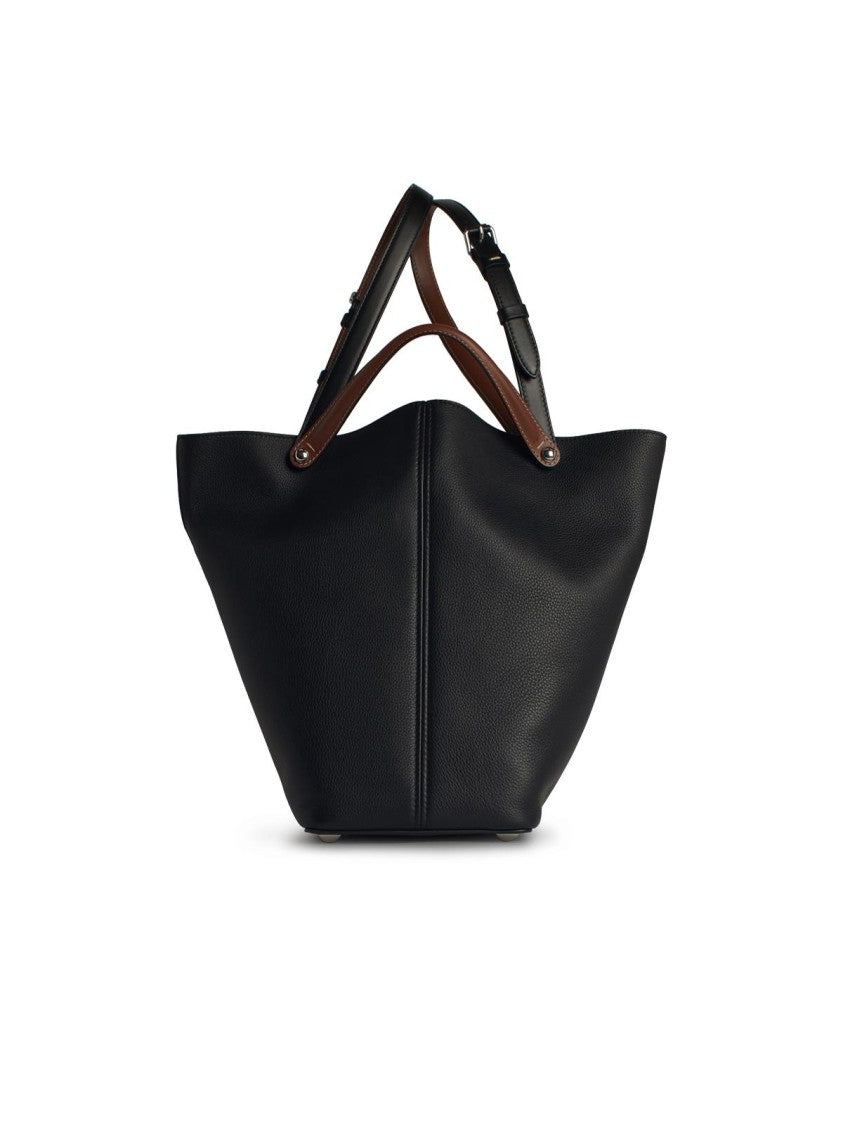 Maison Margiela 'Dress Age' Black Leather Bag